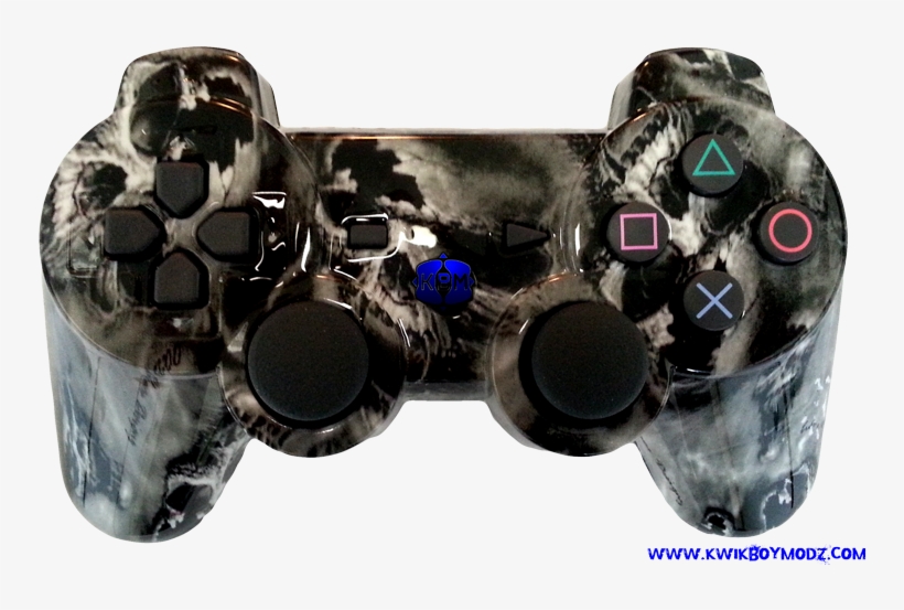 Battered Skulls Dualshock 3 Ps3 Controller, $79 - Game Controller, transparent png #3698974