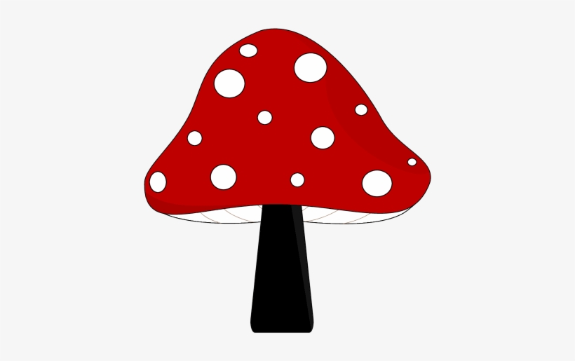 Mushroom Clipart - Black And Red Mushroom, transparent png #370123