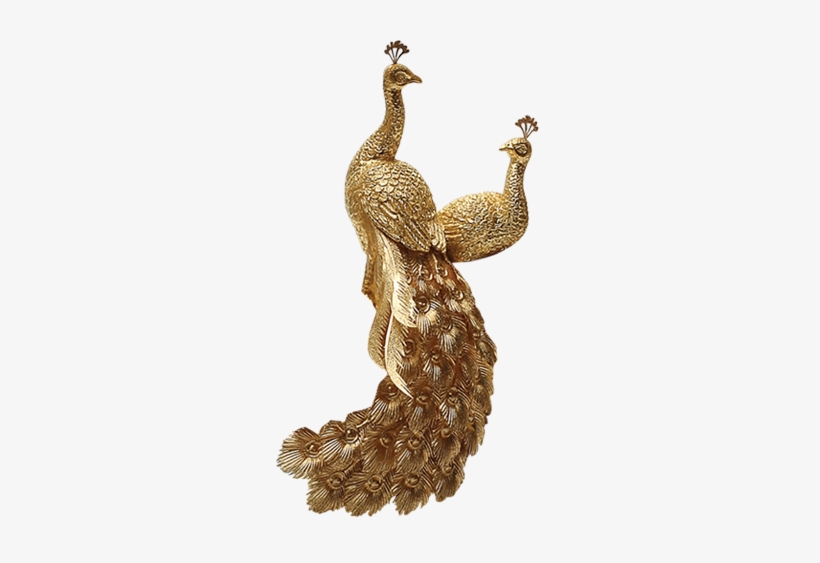 Product Range Starts From Rs 100 Onwards - Gold Peacock Statue, transparent png #370296