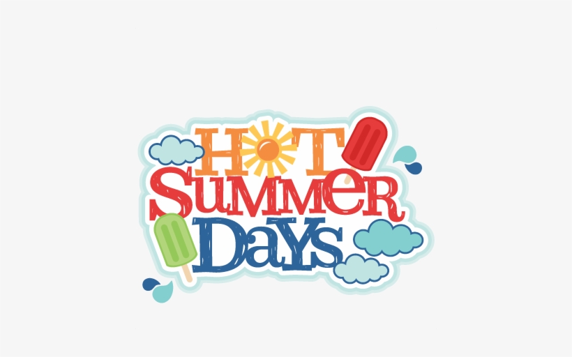 Hot Summer Days Title Svg Scrapbook Cut File Cute Clipart - Clip Art, transparent png #370334