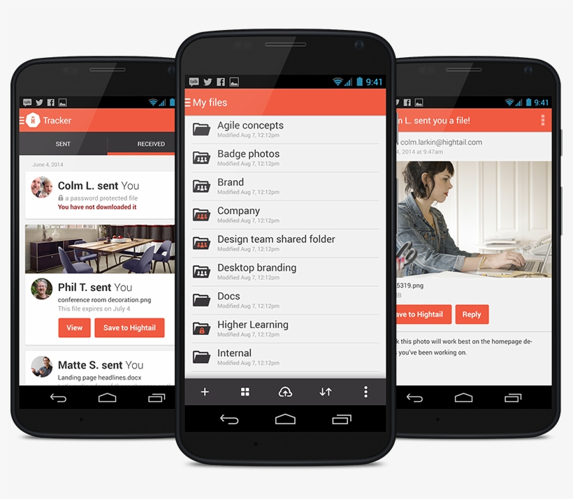 Hightail Mobile App For Android Phone - Startapp Inc., transparent png #370395