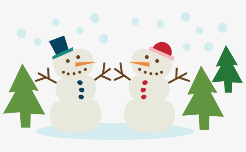 Snowmen Couple Svg Cutting File Snowman Svg Cut Winter - Snowman, transparent png #371068