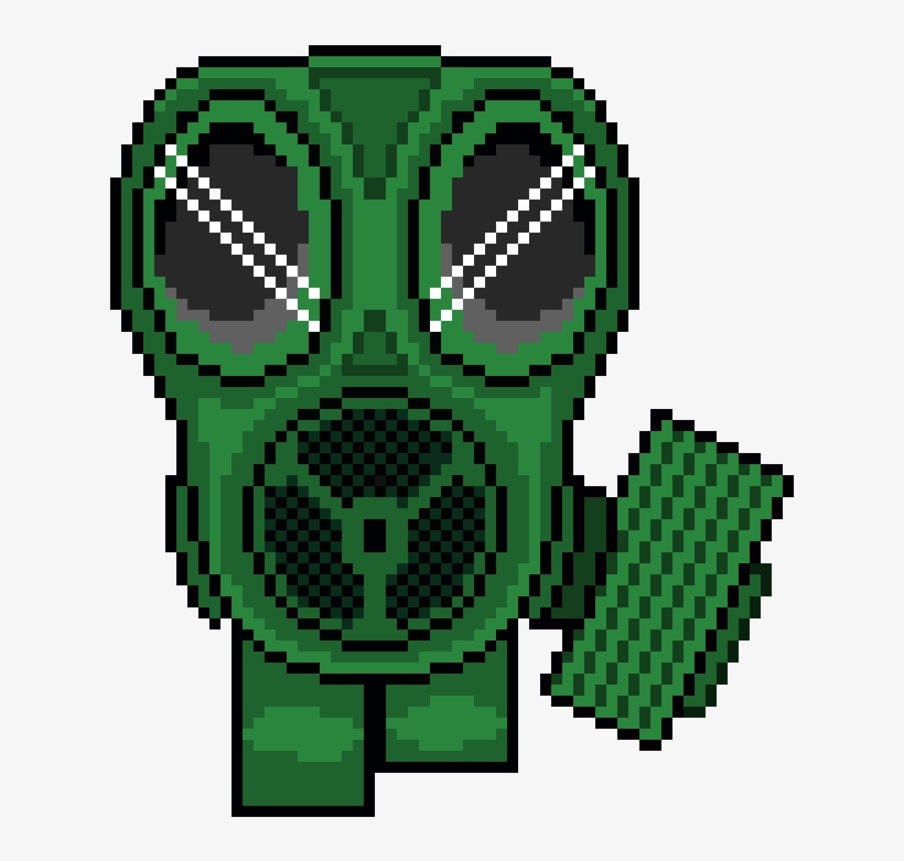 Gasmask - Gas Mask Pixel Art, transparent png #371218