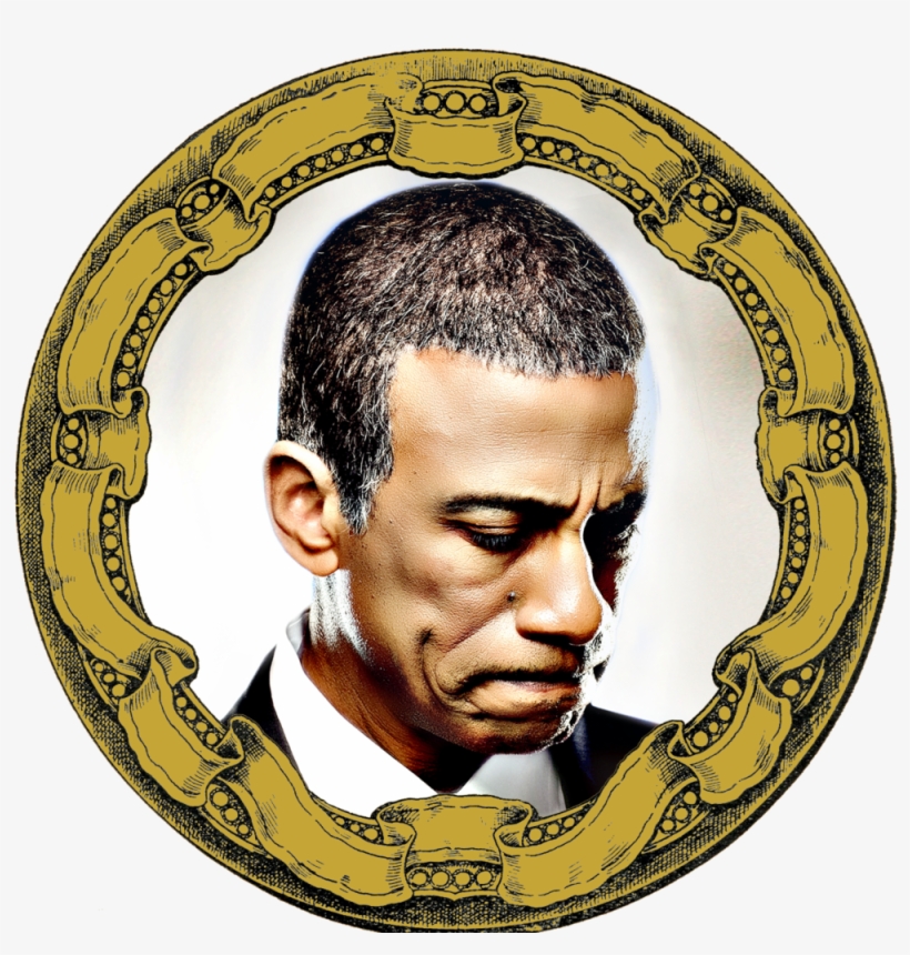 Ron Butler Barack Obama - Vintager Blick-französischer Wasserspeier U. 8 Papierteller, transparent png #371234