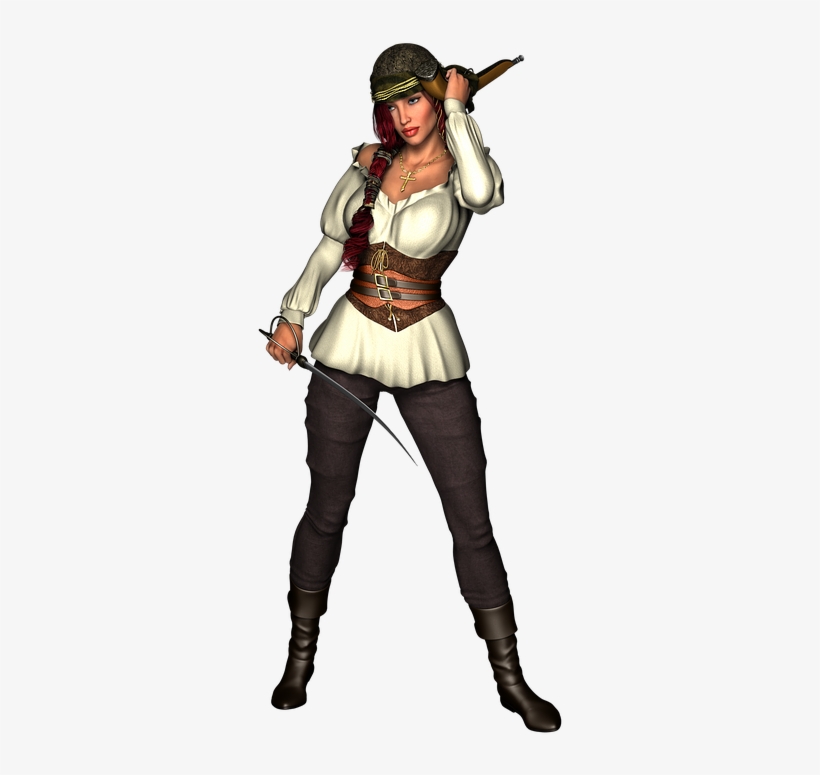 Female Pirate Captain, transparent png #372275