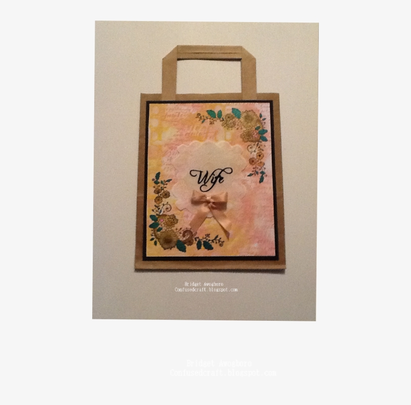 I Used One Of The Lace Border Stamps On This Bag - Picture Frame, transparent png #372383