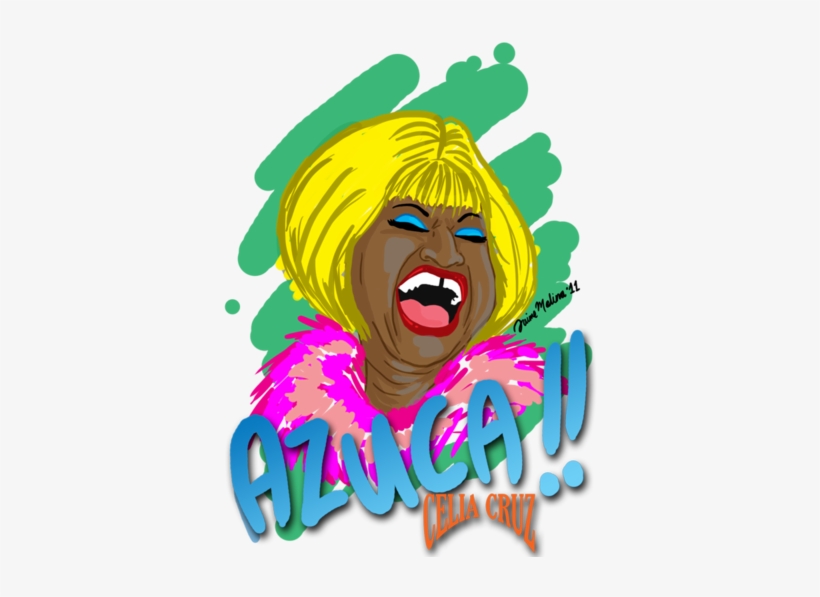 Happy B'day Que Siempre Te Amaré Cela Cruz - Celia Cruz Comic, transparent png #372413