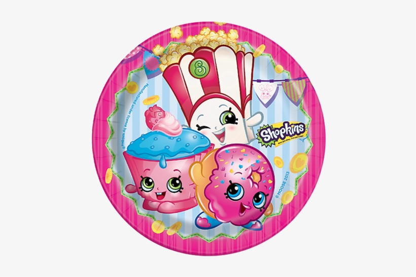 Shopkins Lunch Party Plates - Shopkins 7" Paper Plates, transparent png #372505
