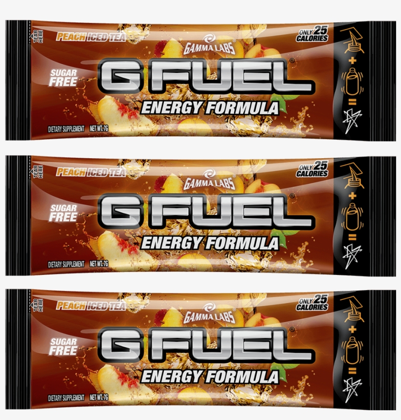 Peach Iced Tea 3 Pack - Gamma Labs G Fuel Blue Ice Stick Pack Box (20 Servings), transparent png #372549