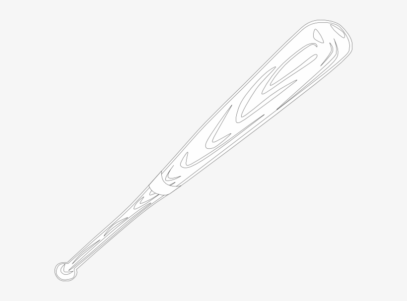 White Baseball Bat Clip Art At Clker - White Baseball Bat Clipart, transparent png #372571