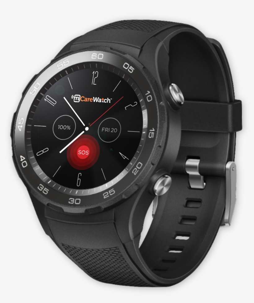 Huawei Partners With Mcarewatch To Provide Health Solution - Huawei Watch 2 4g Sport Smart Watch - Black., transparent png #372785