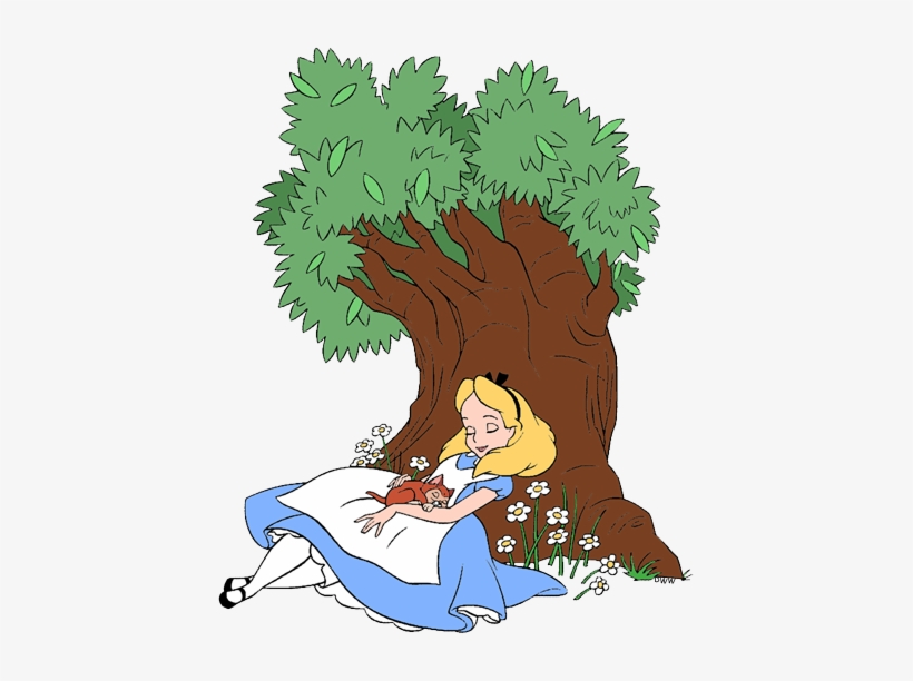 Alice, Dinah Sleeping - Alice In Wonderland Sleeping, transparent png #373060