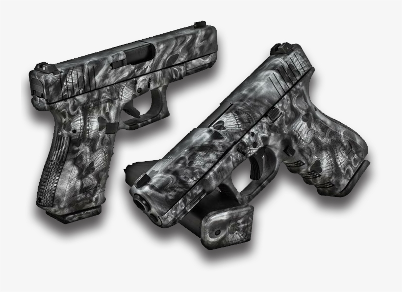 Reaper Black Glock Pistol - Hydro Dipping, transparent png #373386
