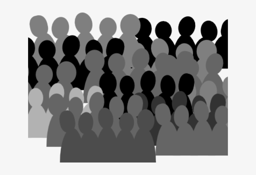 Crowd Clipart Shadow - Crowd Of People Clipart, transparent png #373433