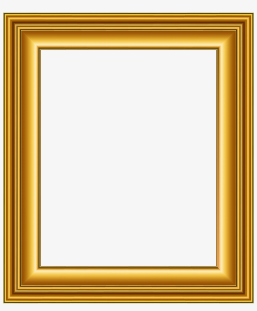 Metal Photo Frames Png - Gold Square Frame Png, transparent png #373645