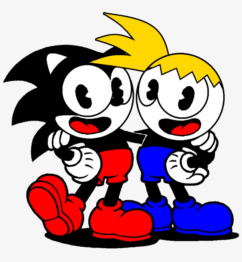 Sonic & Toon Trev No Socks Cuphead Edition - Mii Qr Codes Cuphead, transparent png #374286