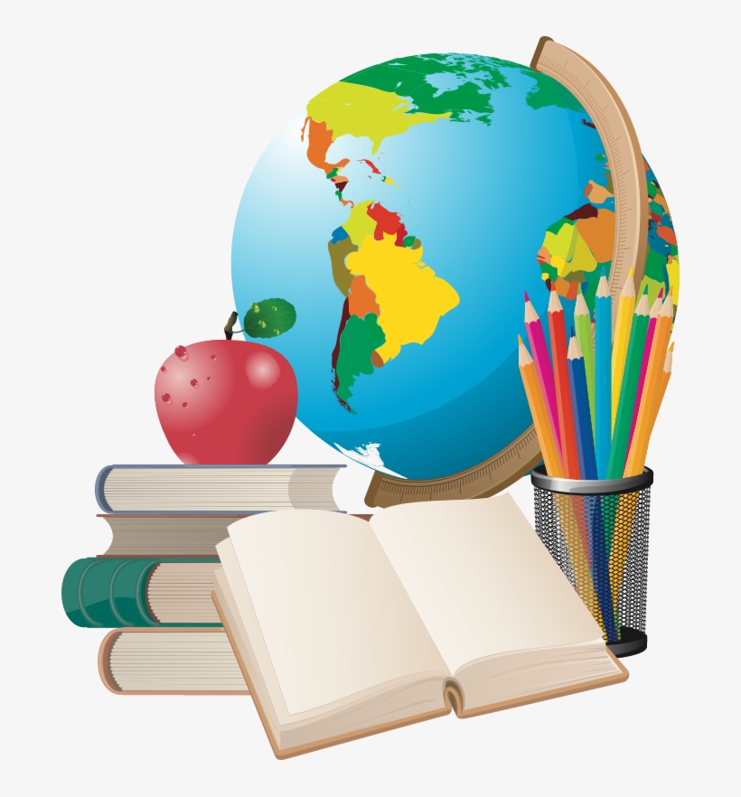 Globe With Books Png, transparent png #374442
