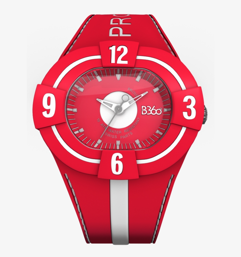 B Proud-red White Watch - Proud Watches, transparent png #374486