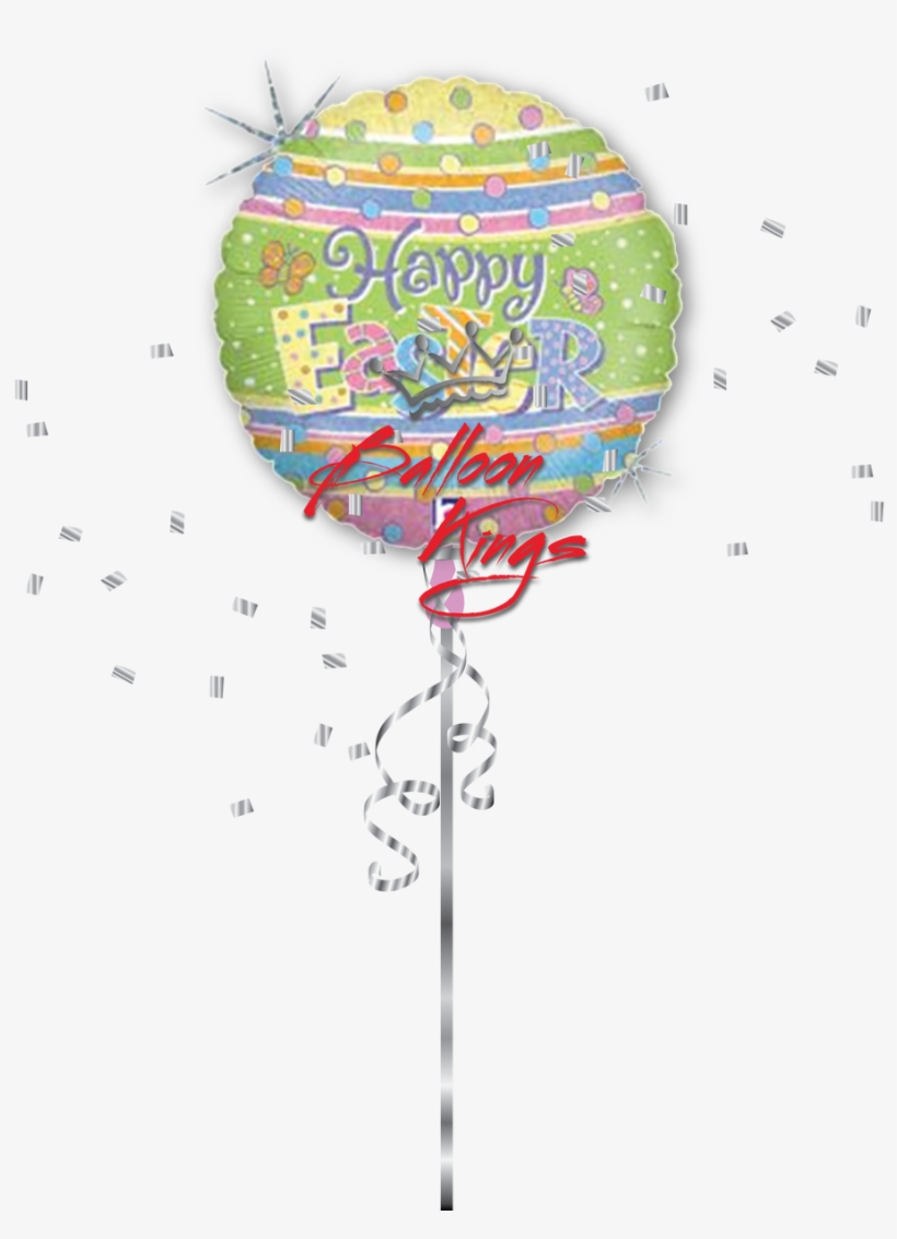 Happy Easter - 45cm Foil Balloon - Easter Dots, transparent png #374611