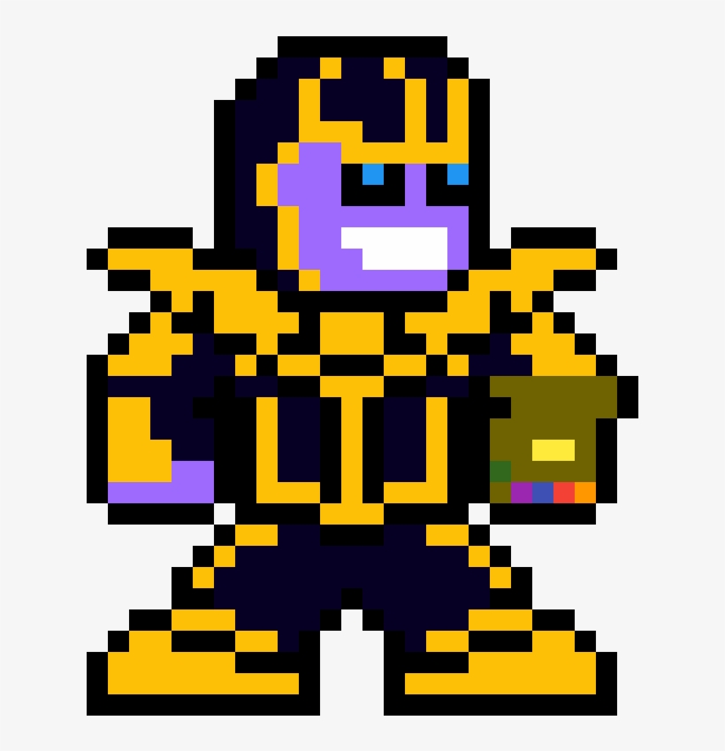 Thanos - Hama Beads Infinity War, transparent png #374670