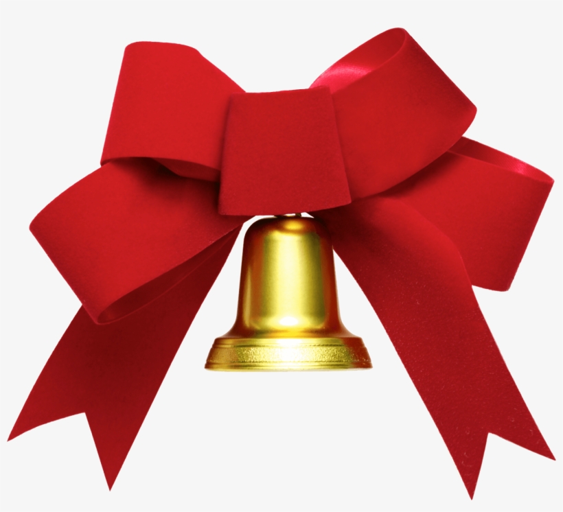 Ribbon Bow Bell - Bell With Ribbon Transparent, transparent png #375009