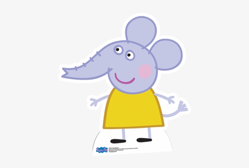 Emily Elephant Cardboard Cutout - Elefante Peppa Pig, transparent png #375546