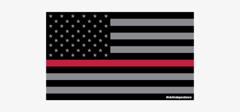 Smoked Thin Red Line American Flag - Thin Blue Line Flag Header, transparent png #375788