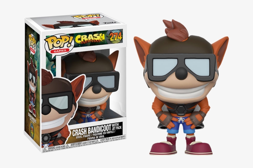 Crash Bandicoot Crash Bandicoot With Jet Pack Funko - Crash Bandicoot Pop Figures, transparent png #375809