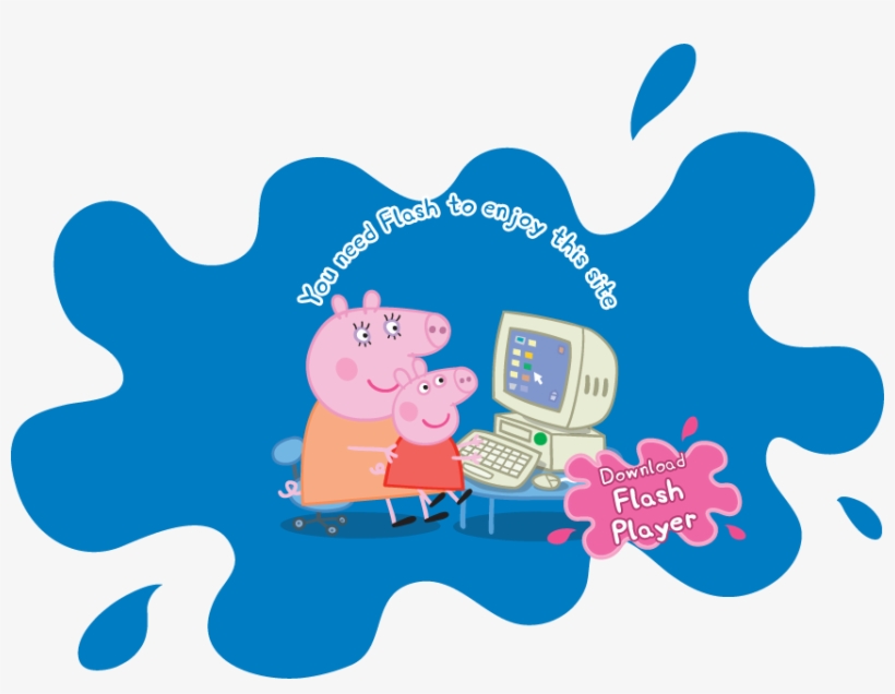Download Flash Player - Peppa Pig Website, transparent png #376055