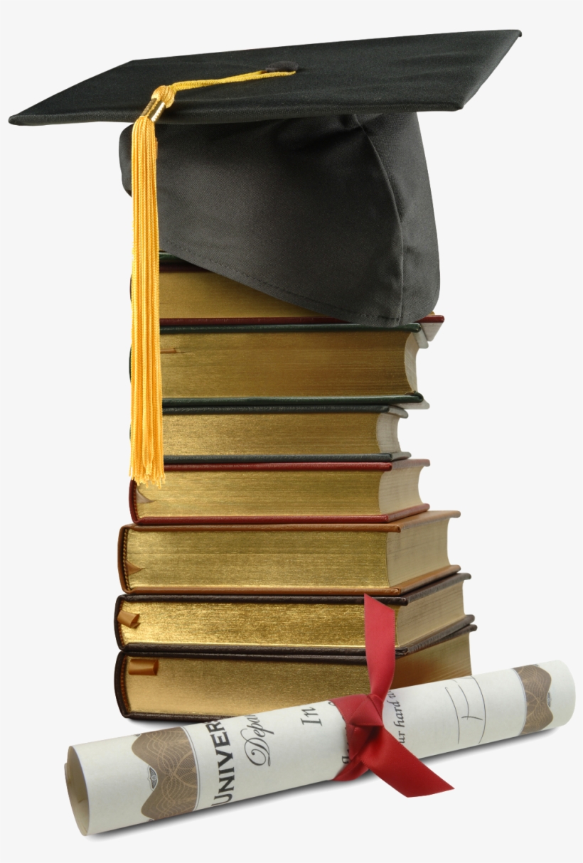 Curriculum Cap Books Diploma - Books And Graduation Png, transparent png #376130