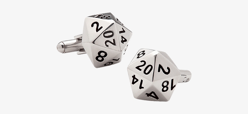 D 20 Dice Cufflinks, transparent png #376355