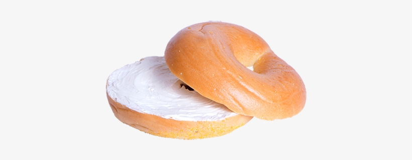 Plain Bagel Cream Cheese 0 - Bagel With Cream Cheese Png, transparent png #376995