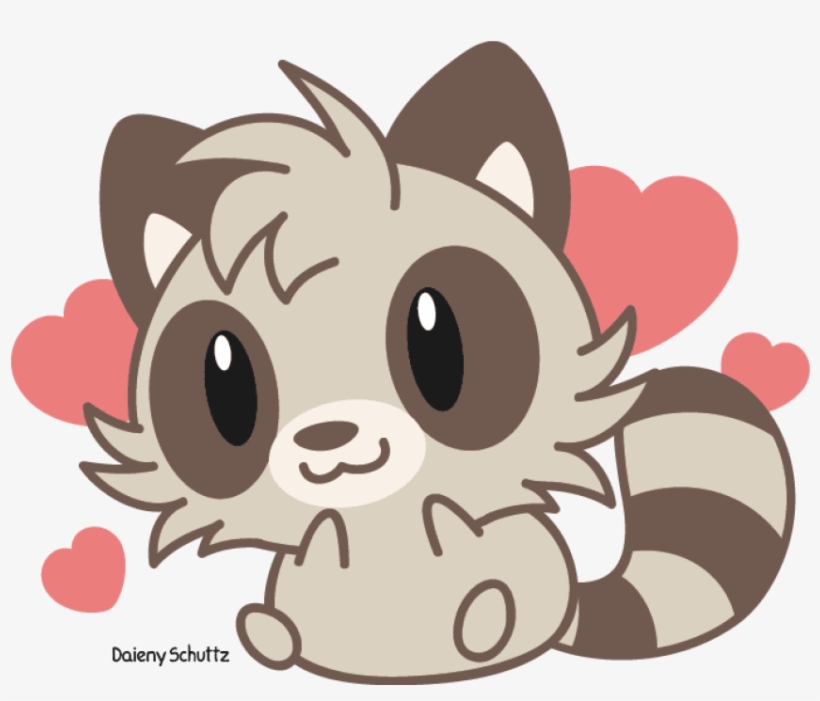 Drawing Raccoon Easy - Cute Raccoon Anime, transparent png #377069