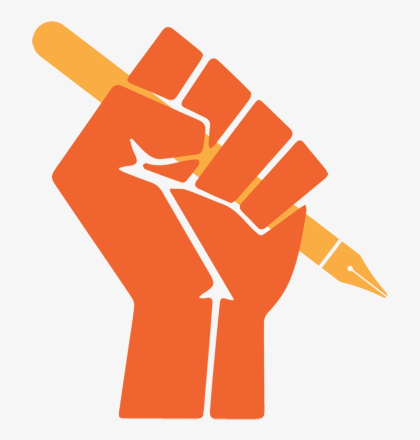 Illustration Of A Hand Holding Pen, In A Powerful Fist - Black Power Symbol, transparent png #377120
