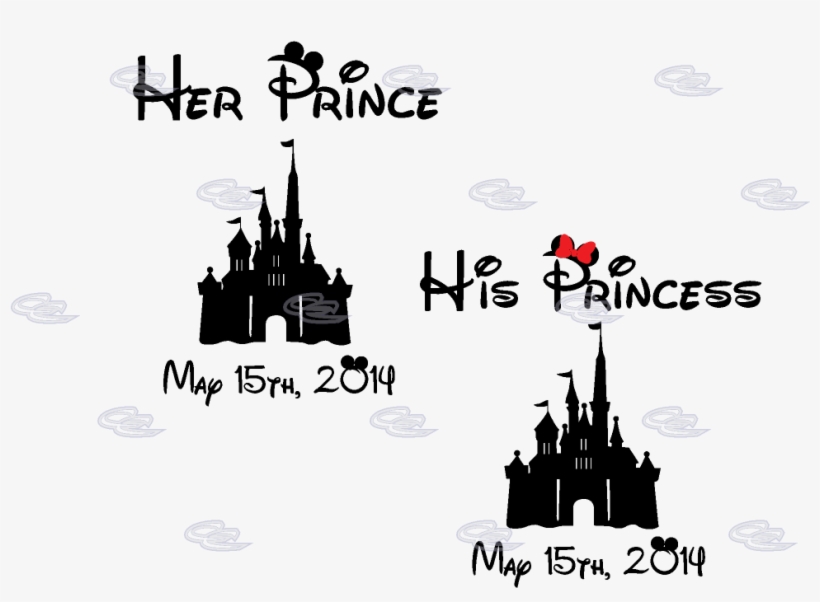 Disney Castle Silhouette Logo Png - His Minnie Her Mickey, transparent png #377192