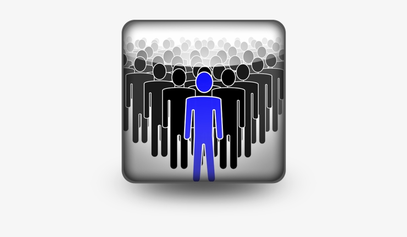 Leader Alone In Crowd - Relationship Between Leadership Styles And Performance, transparent png #377516