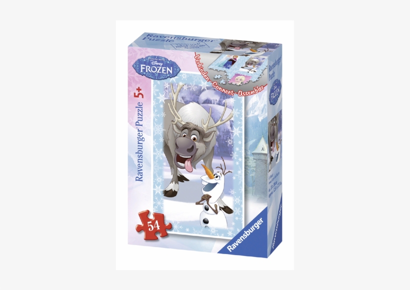 Disney Frozen® Puzzle, Olaf/sven - Ravensburger 73055 - Display Frozen Minipuzzle - 45, transparent png #377829