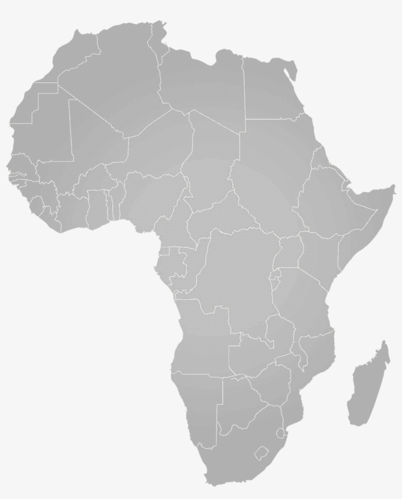 Africa Map Grey Png, transparent png #377955