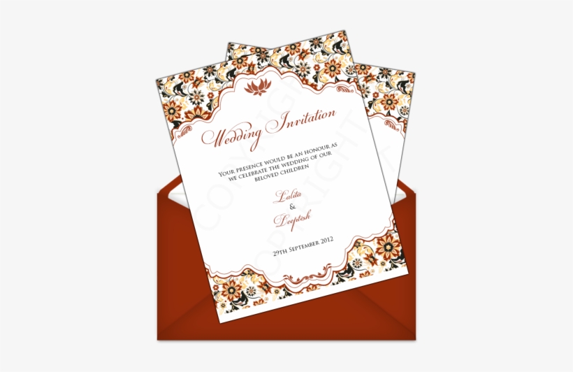 Indian Letter Style - Wedding Invitation Letter Style, transparent png #378457