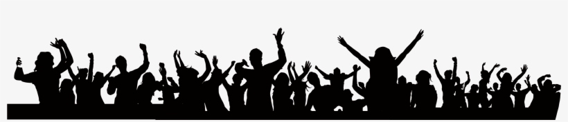 Crowd Vector Party - Party Crowd Silhouette Png, transparent png #378768