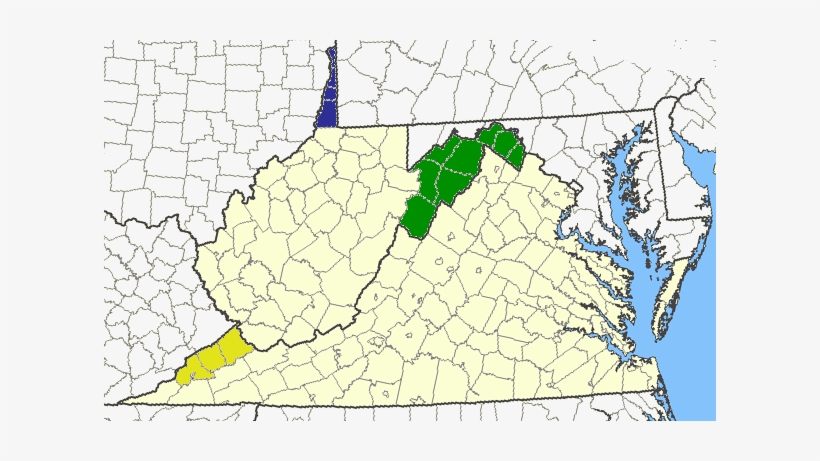 West Virginia's Borders Could Have Included A Panhandle - Jamestown Virginia On The Map, transparent png #3700203