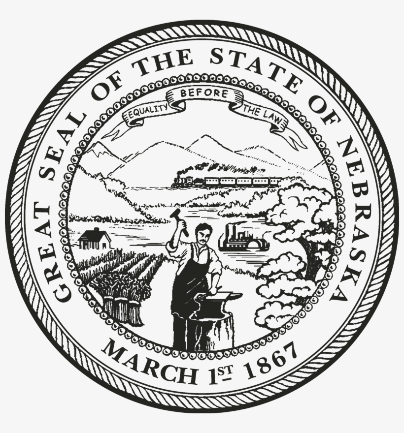 Appeal To The Nebraska Tax Equalization & Review Commission - Nebraska State Seal Black And White, transparent png #3701028
