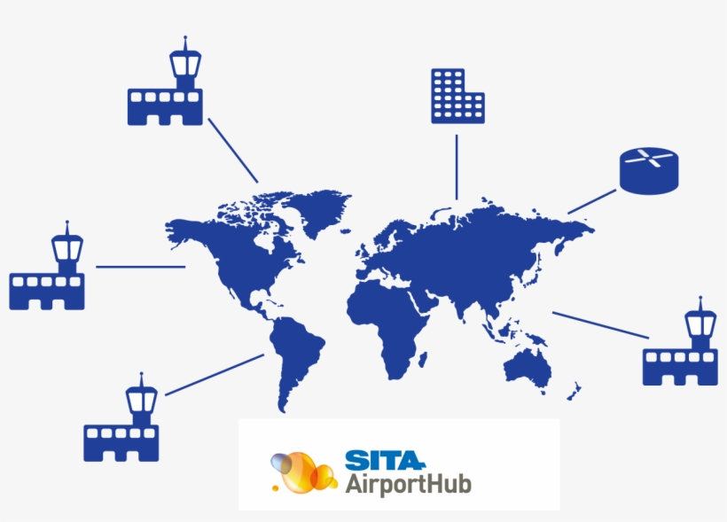 Extensive And Increasing Global Airport Coverage - World Map, transparent png #3701724