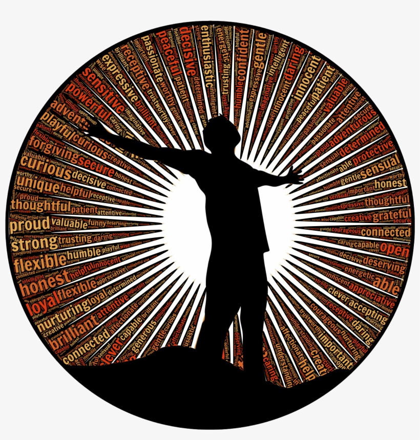 When We Are Self-aware And In Touch With These Values, - Full Color Meditation Man Sticker, Meditation Man Decal,, transparent png #3702473