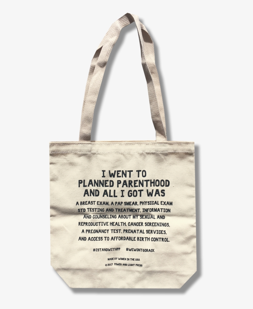 Stand With Planned Parenthood Tote Bag - Tote Bag, transparent png #3705542