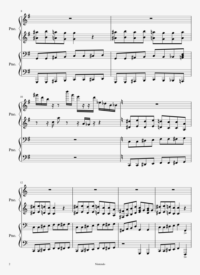 Fever Sheet Music Composed By Koji Kondo Arr - Sheet Music, transparent png #3706497