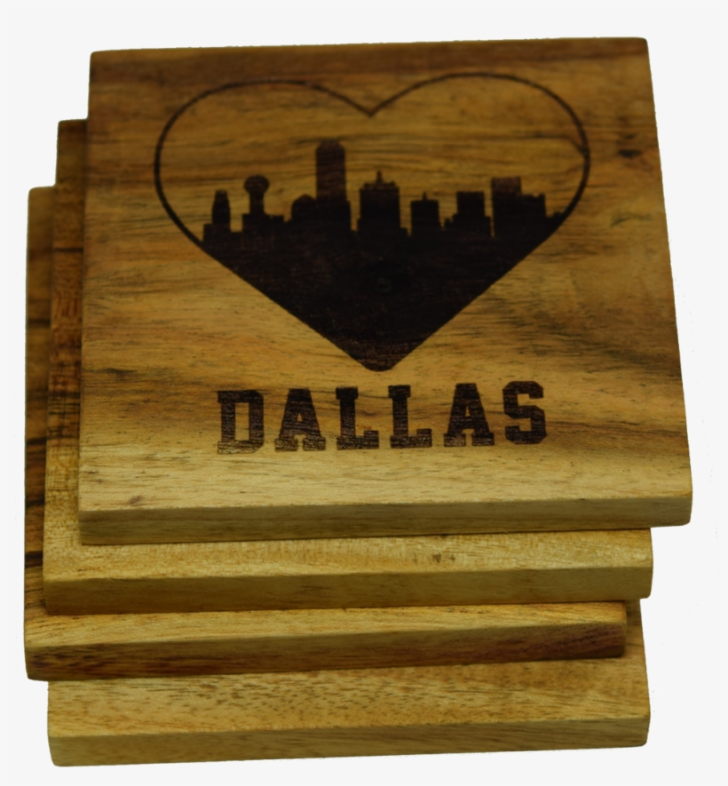 I Love Dallas Texas Skyline Coaster - Prestige Decanters I Love Dallas Texas Skyline Coaster, transparent png #3707292