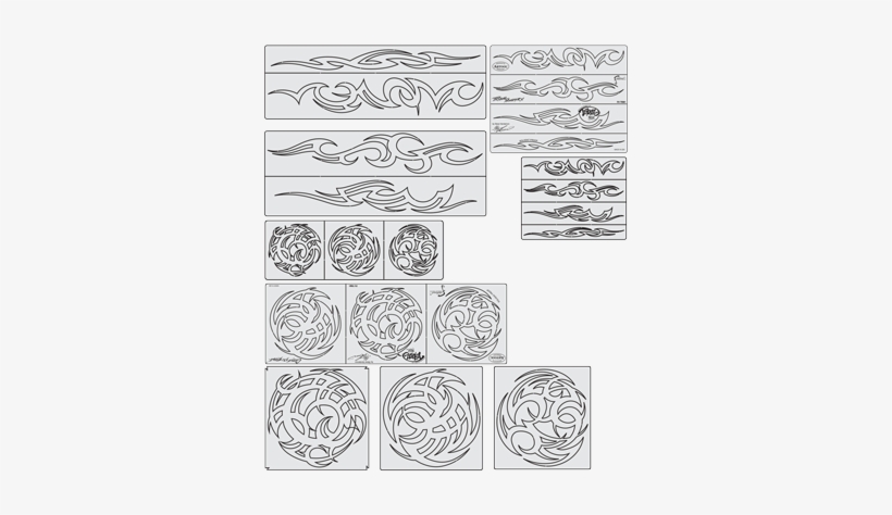 Steve Vandemon\'s Tribal Master Stencil Set - Airbrush Tribal, transparent png #3707483