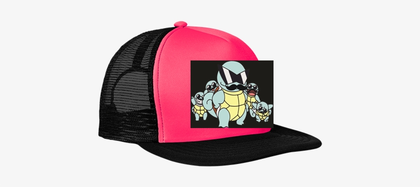 Squirtle Squad - District Threads Flat Bill Snapback Trucker Cap, Osfa,, transparent png #3708011