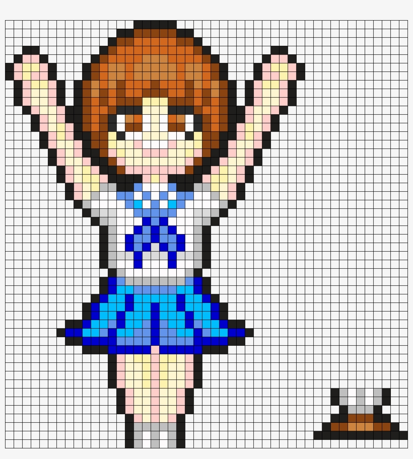 Mako Kill La Kill Perler Bead Pattern / Bead Sprite - Cross-stitch, transparent png #3708632